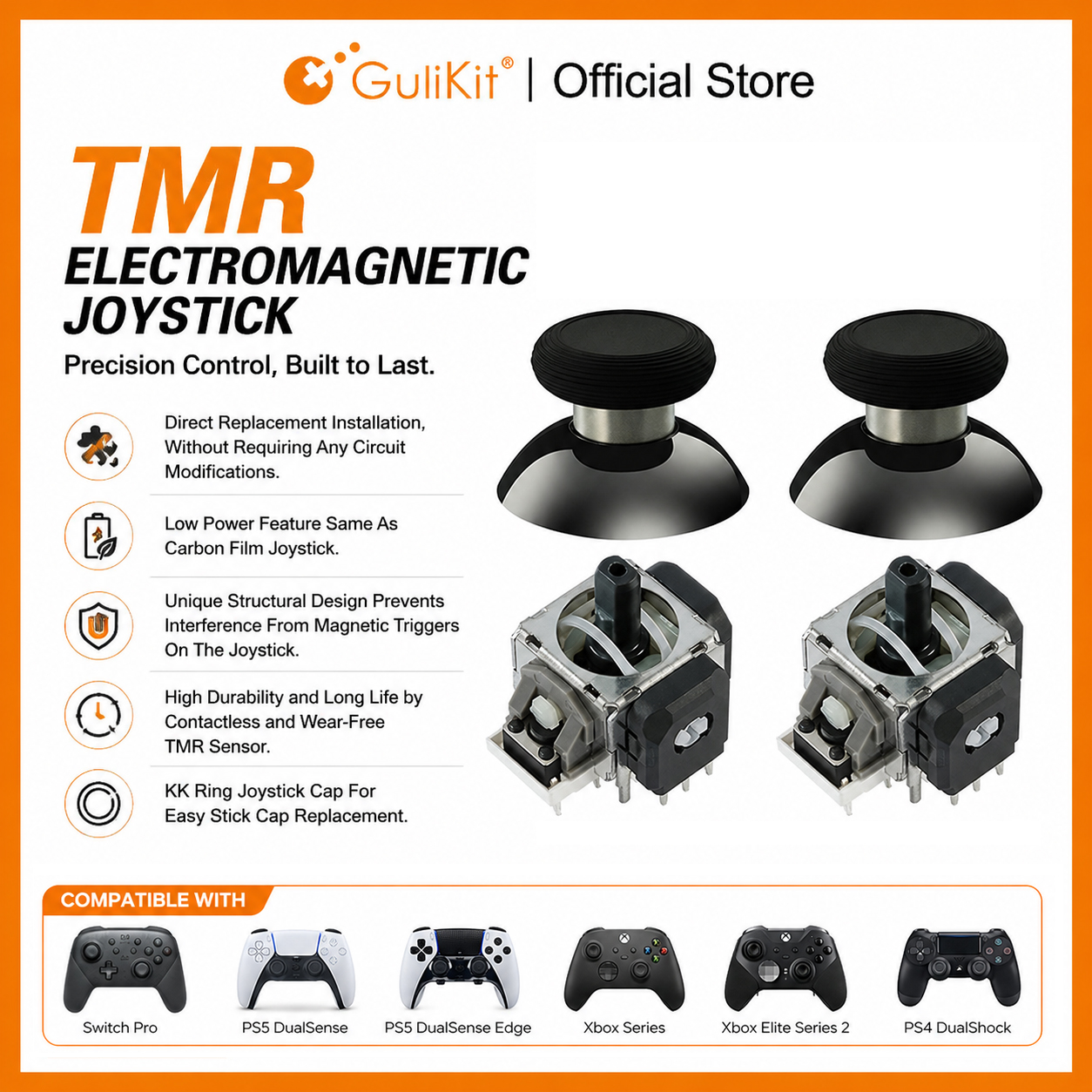 Gaming Accessories For Ps5 - 10 Pairs GuliKit TMR Joystick with