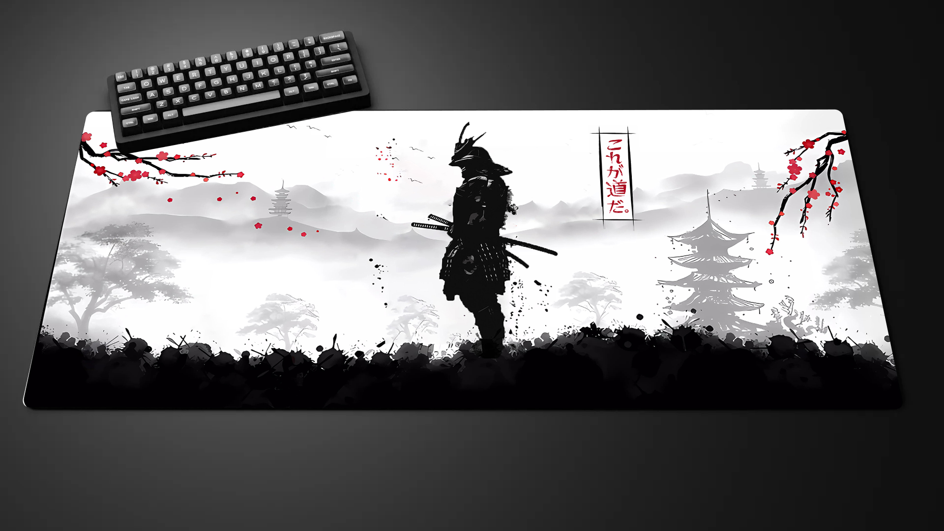 Gaming Accessories Pc Setup - Large Mouse Pad Japanese Sakura Samurai,