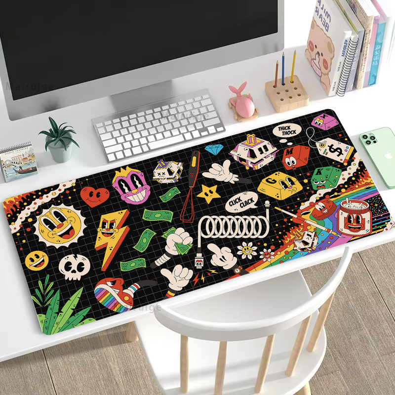 Gaming Accessories Pc Setup - Graffiti Mausepad Office Rug Desk Mat