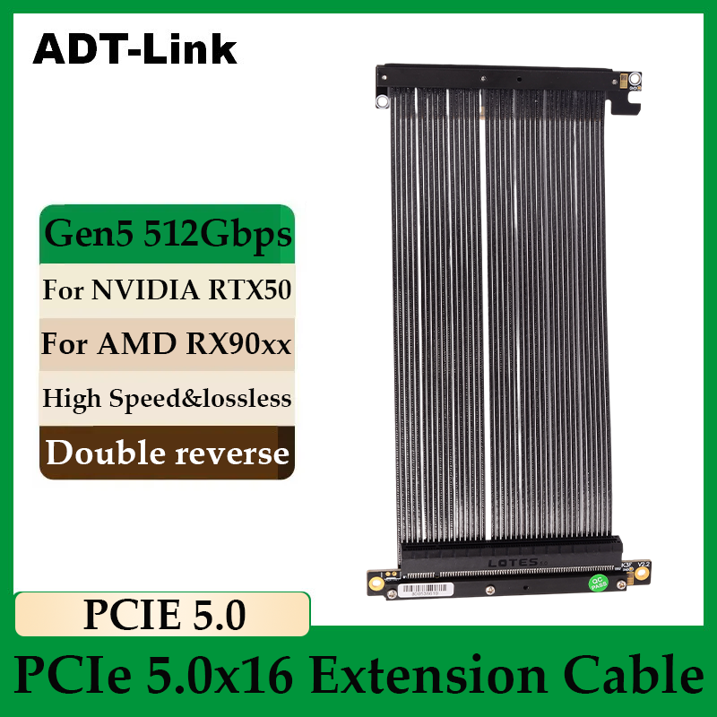 Pcie Extension Cable - ADT-Link PCIe 5.0 x16 Double Reverse