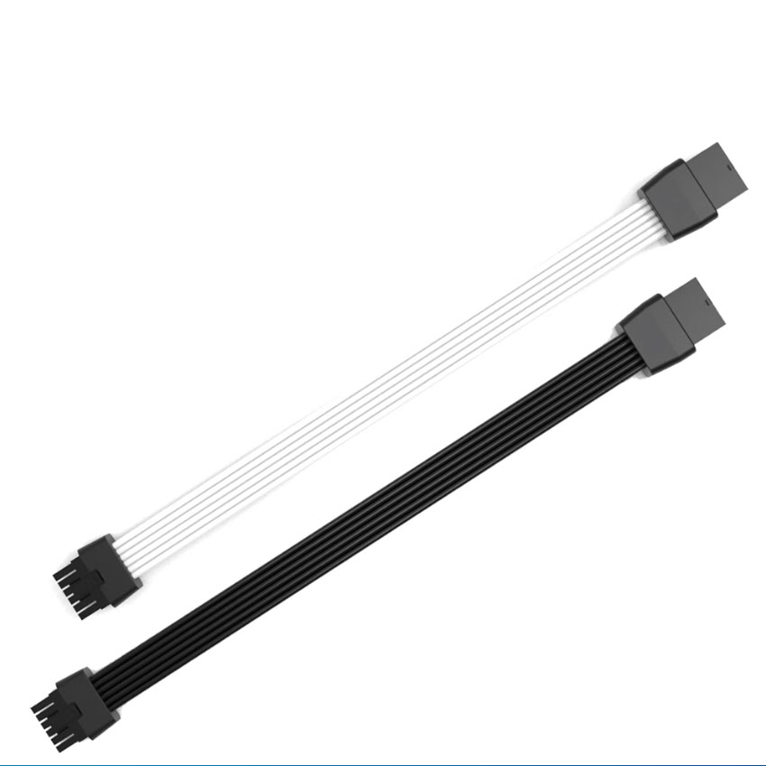 Black White 600W 12VHPWR Male  - огляд і ціна Pcie Extension Cable