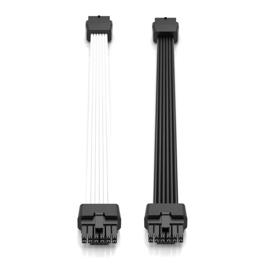 Black White 600W 12VHPWR Male  - огляд і ціна Pcie Extension Cable
