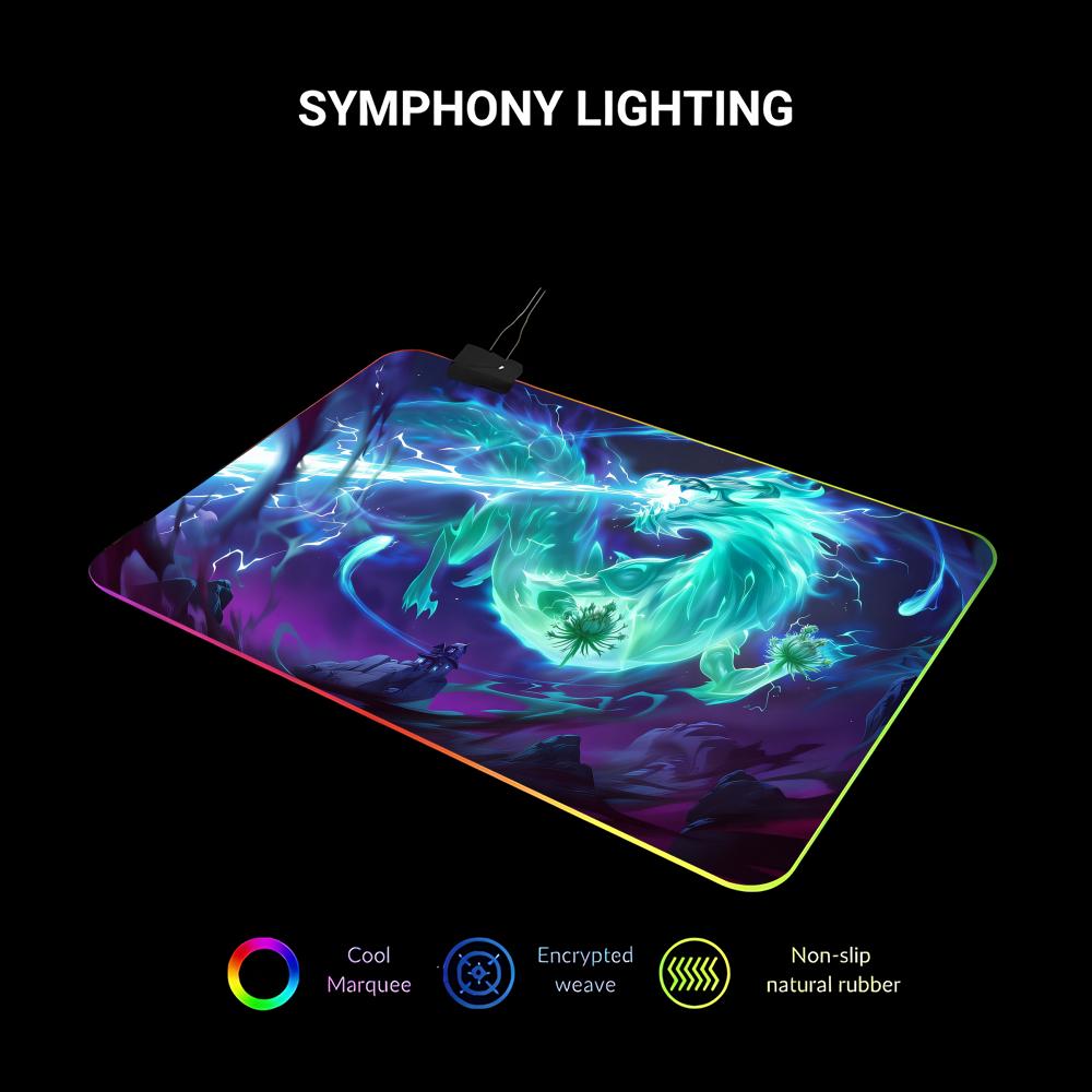 RGB LED Blue Dragon Mouse Pad  - огляд і ціна Gaming Accessories Pc Setup