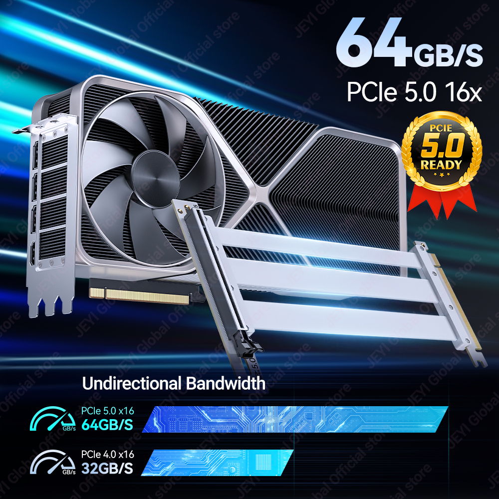 JEYI PCIe 5.0 X16 Riser Cable  - огляд і ціна Pcie Extension Cable